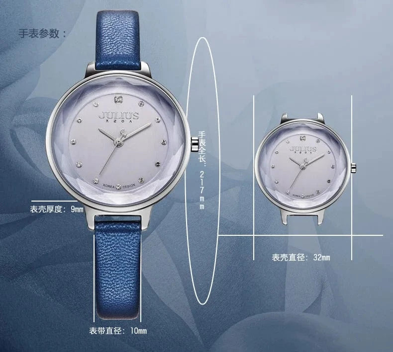 Thin Lady Women's Watch Fine Fashion Luxury Style Hours Dress Bracelet Leather Classic Girl Birthday Gift Julius No Box