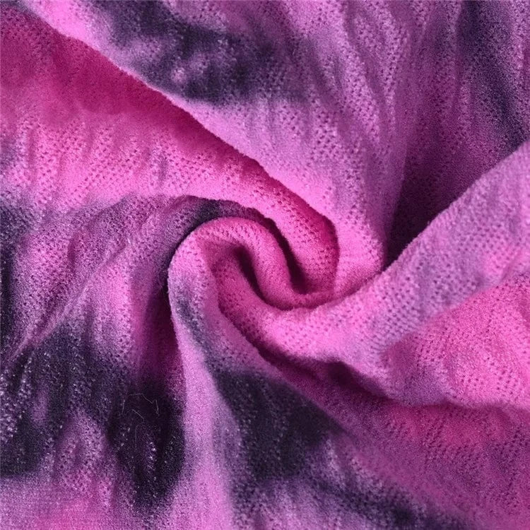 Tie Dye Print Women High Waist Bodycon Elastic Cut Out Side Jumpsuit for 2024 Summer Sexy Playsuit