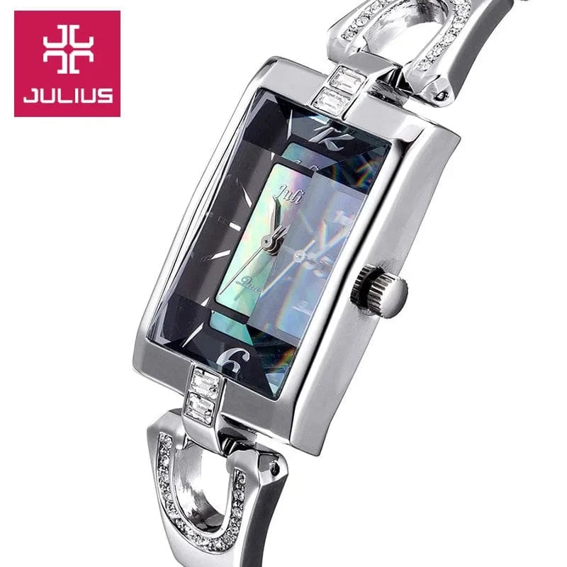 Top Julius Lady Women's Watch Mother-of-pearl Japan Quartz Fashion Hours Chain Lovely Business Girl Birthday Gift Box
