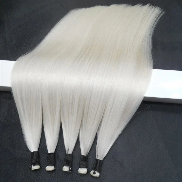 Top Quality 100g Human Hair Wholesale Russian Double Drawn Hand Tied Weft Hair Extensions Genius Wefts