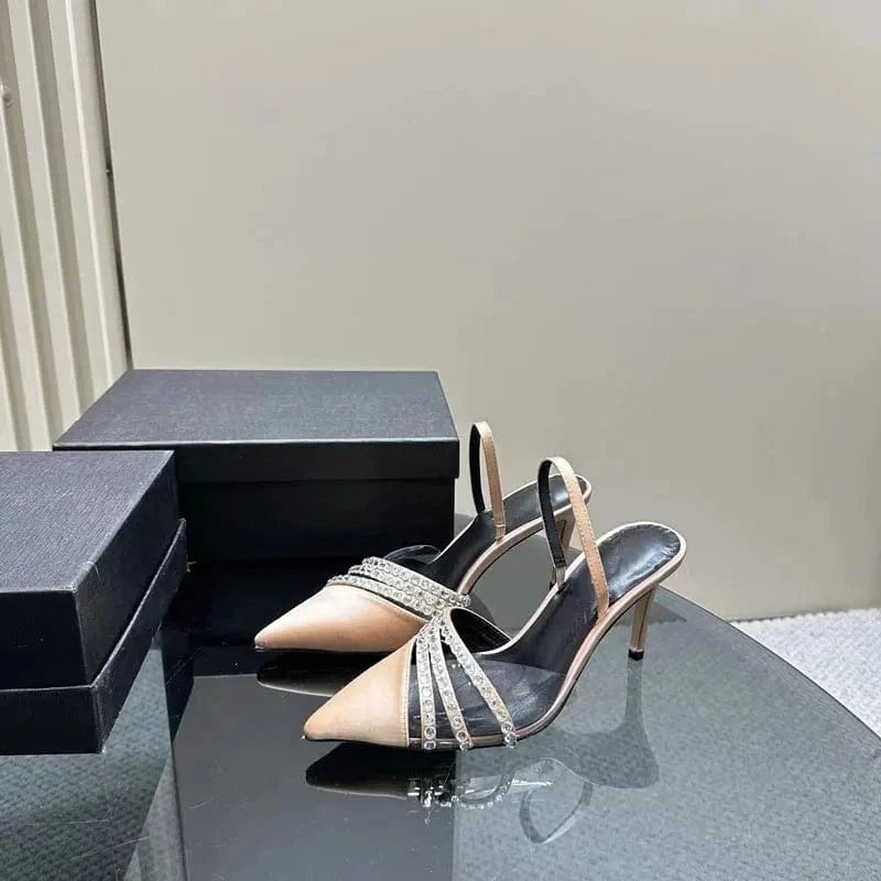 top quality brand office shoes fashion rhinestone high heels designer women sandals sexy women's shoes high heels