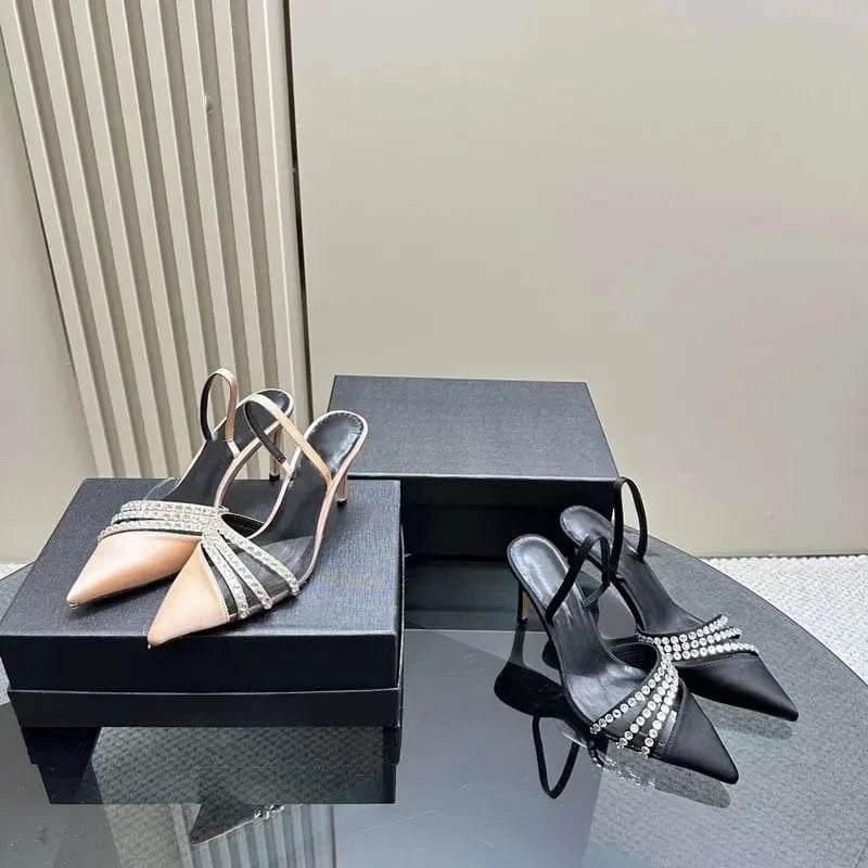 top quality brand office shoes fashion rhinestone high heels designer women sandals sexy women's shoes high heels