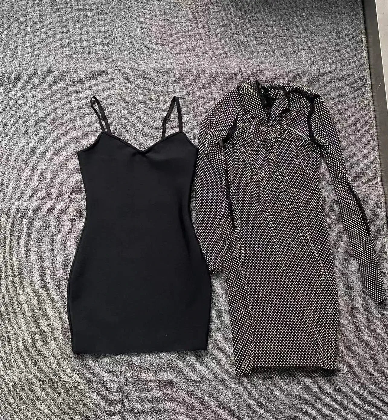 Top Quality Long Sleeve Hand Beading Celebrity Evening Party Bodycon Party Dress
