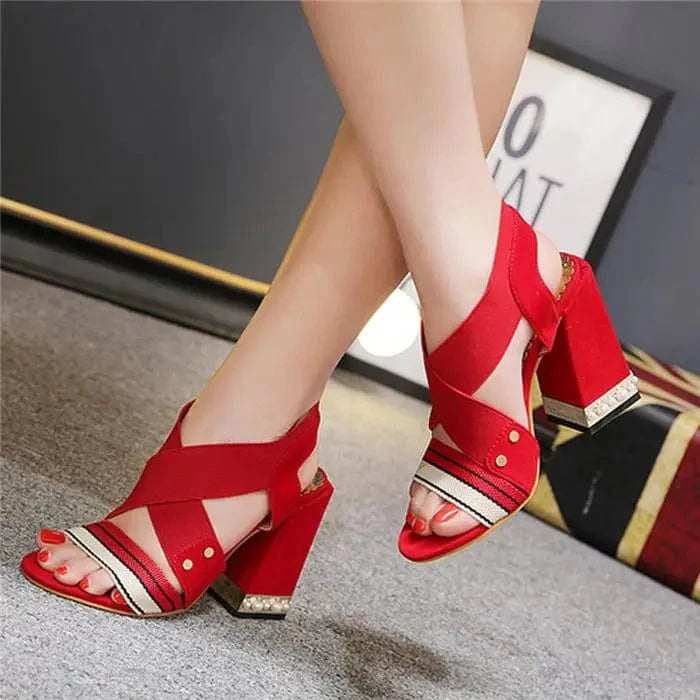 TOP quality women popular shoes block heels new arrival woman other shoes ladies high heel sandals