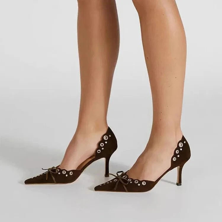 Top Sell Women Dress Pointed Pumps 6cm Thin Heels Comfortable Luxury Short Heels lady Shoes Plus Size Factory Women heel Shoes