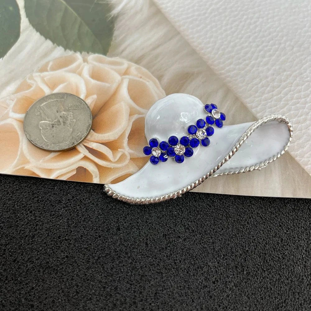 Topvesko Greek Sorority Multiple Series Inlay Rhinestone Hat Brooch Pin Women Fashion Jewelry