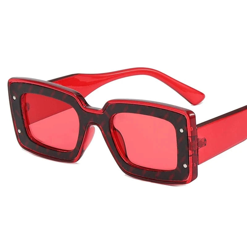 Tortoise / Red New Arrivals Style Women Small Tortoise Rectangle Sun glasses Manufacture Small Orders sunglasses 2024