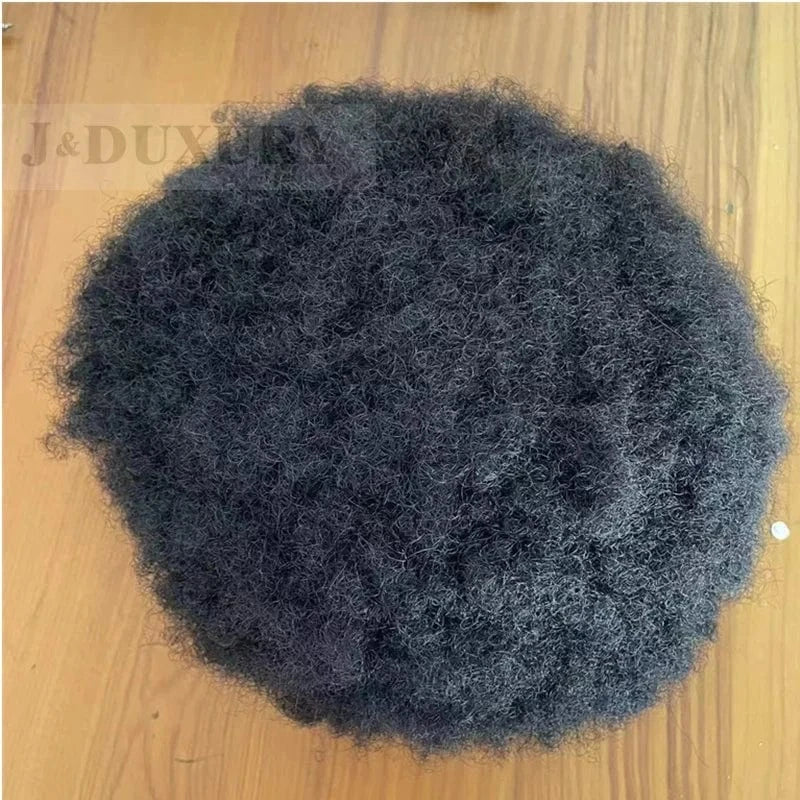 toupee for men / 8 Inches 8x11 Top Grade Human Hair Full Lace Wigs Toupee Men's Hairpieces Men's Afro Toupee Short Brazilian Hair for Black Transparent