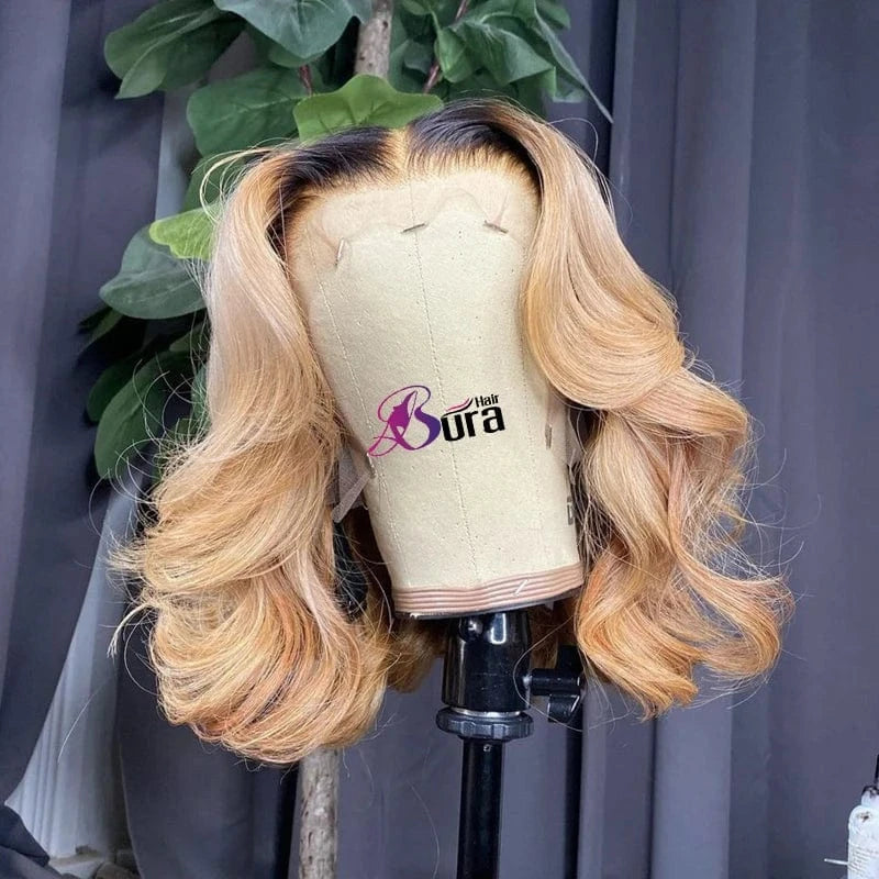 transparent 13*4 wig / 10 Inches Transparent Lace Frontal Wig Brazilian Virgin Cuticle Aligned Hair Vendors Human Hair Blonde Bob 613 Lace Front Wig