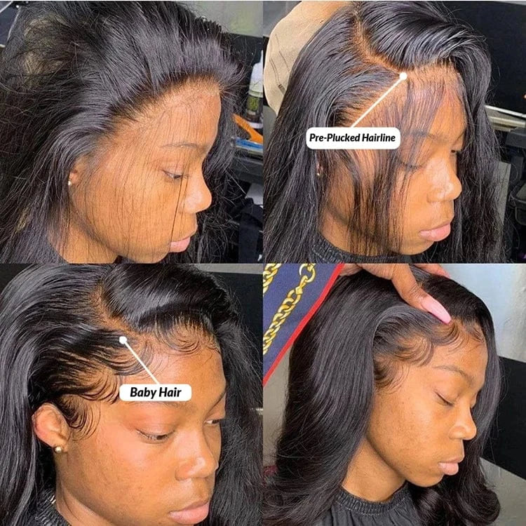 Transparent 13X6 Frontal Lace Wig 100% Raw Virgin Human Hair Straight Lace Front Wig