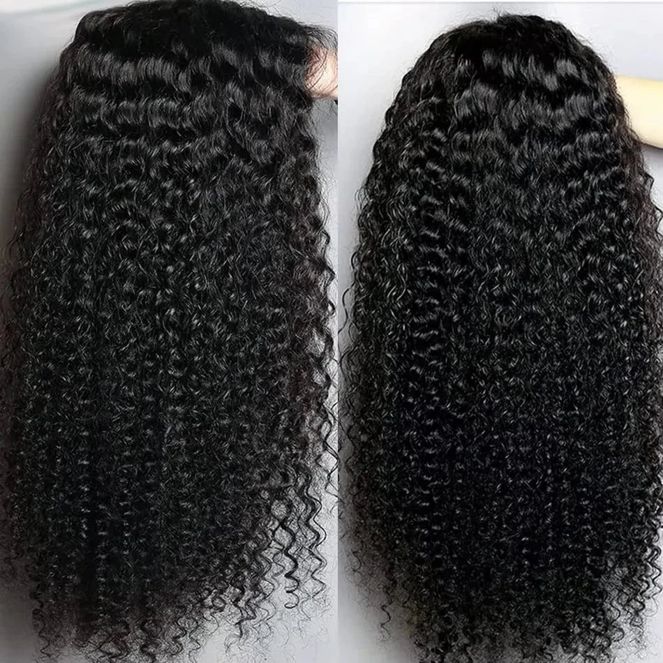 Transparent Lace Front Human Hair Deep Wigs 40 46 inches 13x4 13x6 HD PrePlucked Brazilian Deep Wave Lace Frontal Wig for women
