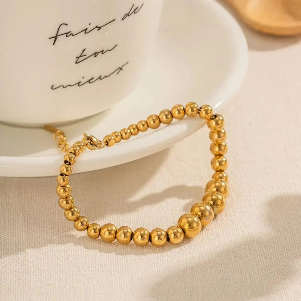 Trendy / 16+4 / BR986 BR986 New Arrival Classic 18K Gold Plated Gold Color Gradually Changing Stainless Steel Bracelet for Women