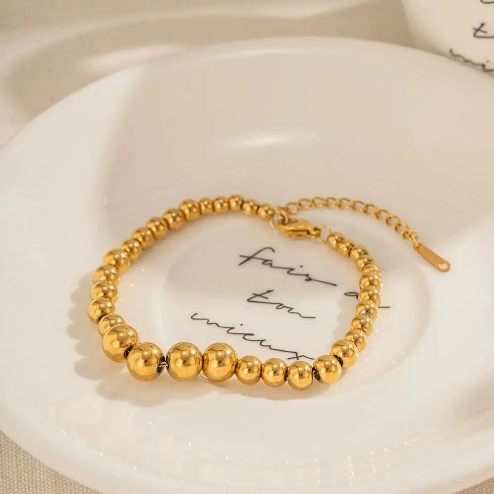 Trendy / 16+4 / BR986 BR986 New Arrival Classic 18K Gold Plated Gold Color Gradually Changing Stainless Steel Bracelet for Women