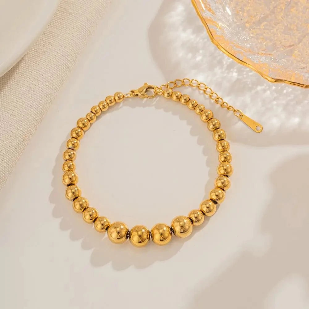 Trendy / 16+4 / BR986 BR986 New Arrival Classic 18K Gold Plated Gold Color Gradually Changing Stainless Steel Bracelet for Women