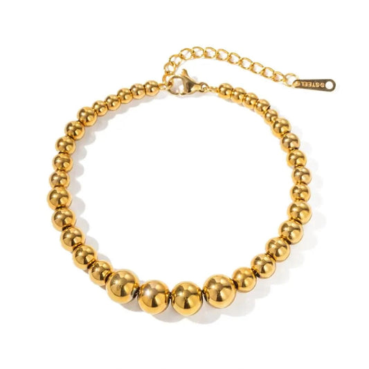 Trendy / 16+4 / BR986 BR986 New Arrival Classic 18K Gold Plated Gold Color Gradually Changing Stainless Steel Bracelet for Women