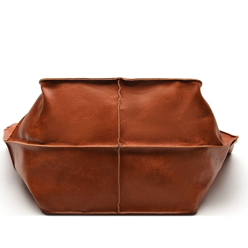 Trendy big capacity luxury leather tote hand bags ladies shoulder female large tote handbags for women