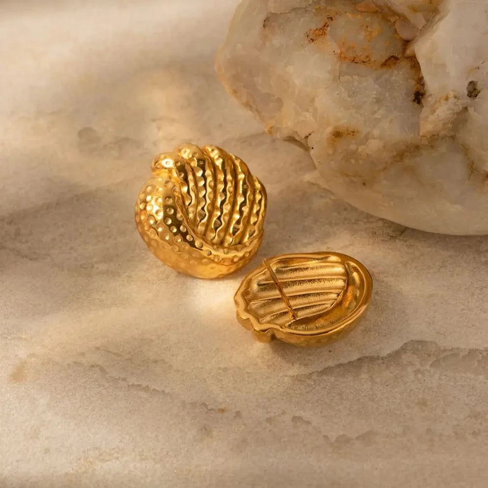 trendy / E1927 E1927 fashion new arrival Tarnish Free waterproof 18k gold Plated Stainless Steel stud earrings for women