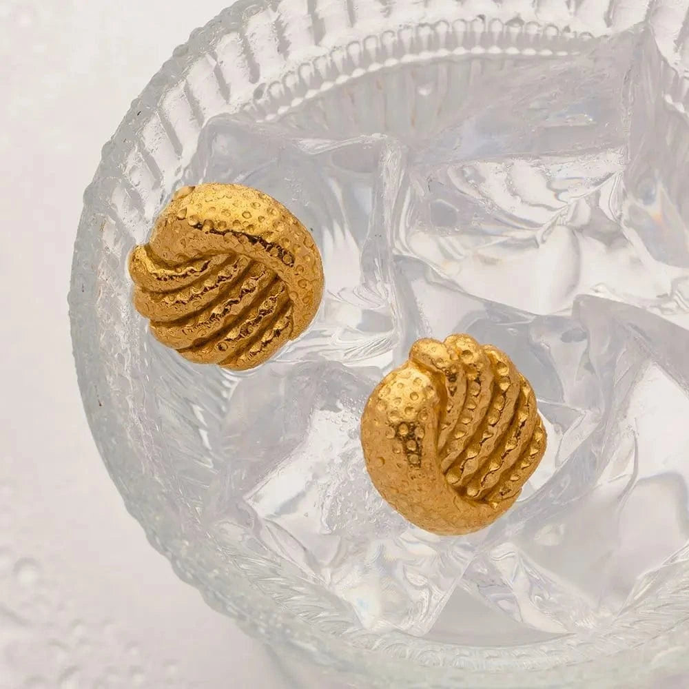 trendy / E1927 E1927 fashion new arrival Tarnish Free waterproof 18k gold Plated Stainless Steel stud earrings for women