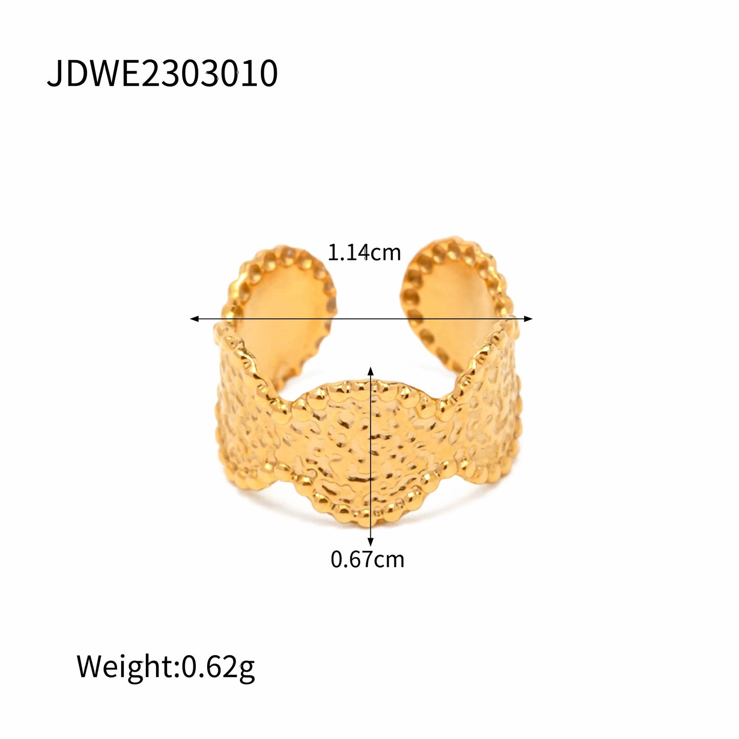 TRENDY / E2175 E2156 Jewelry Hollow Layers Trending Jewelry Products 18K Gold Plated Stainless Steel Wave Design Ear Clip