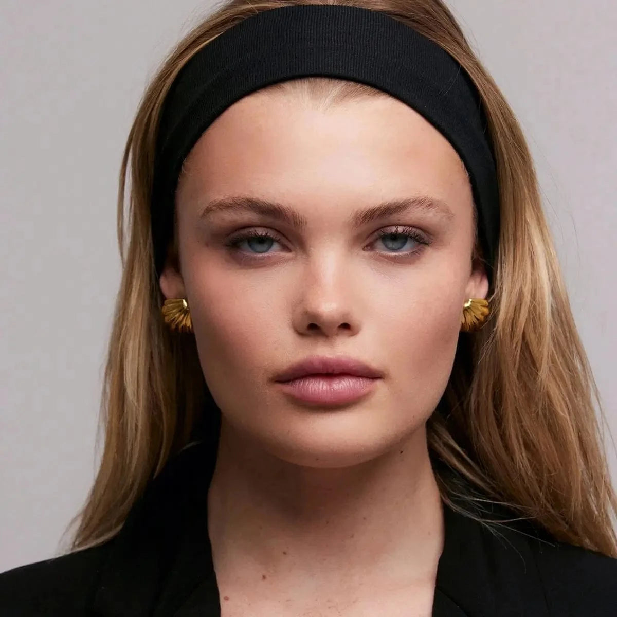 trendy / E2454 E2454 Statement Stainless Steel Earrings Luxury 18k Gold Plated Jewelry Shell Polished Chubby Earrings