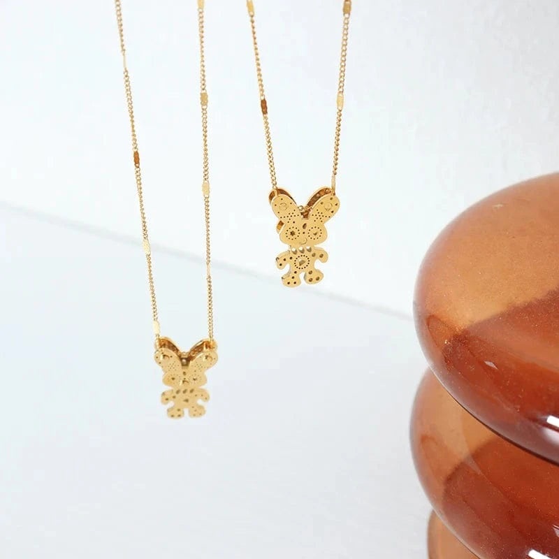 TRENDY / P872 -Gold necklace Wholesale Music Festival Punk Cartoon Rabbit Necklace Hot Selling Fashion Necklace Jewelry