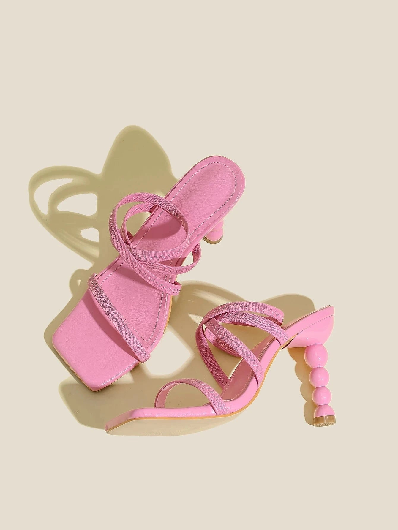 trendy stiletto high heels size 35-42 shaped heels elastic slip-on straps comfortable sandals for women