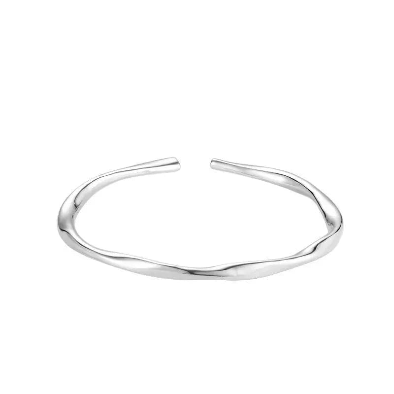 Trendy / SZ017 Mobius Bracelet Minimalist Style Circle Bracelet Unique Silver Women's Bracelets High Grade Feeling Friend Open Bangle Bracelet