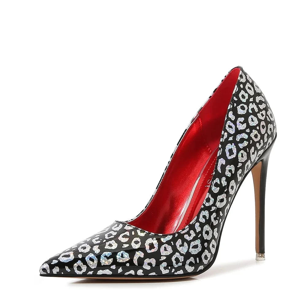 Trendy Women's Pointed Heel Shoes 11 CM High Pumps with PU/PVC Insole Sexy Stilettos for Spring/Summer Big Size Ladies