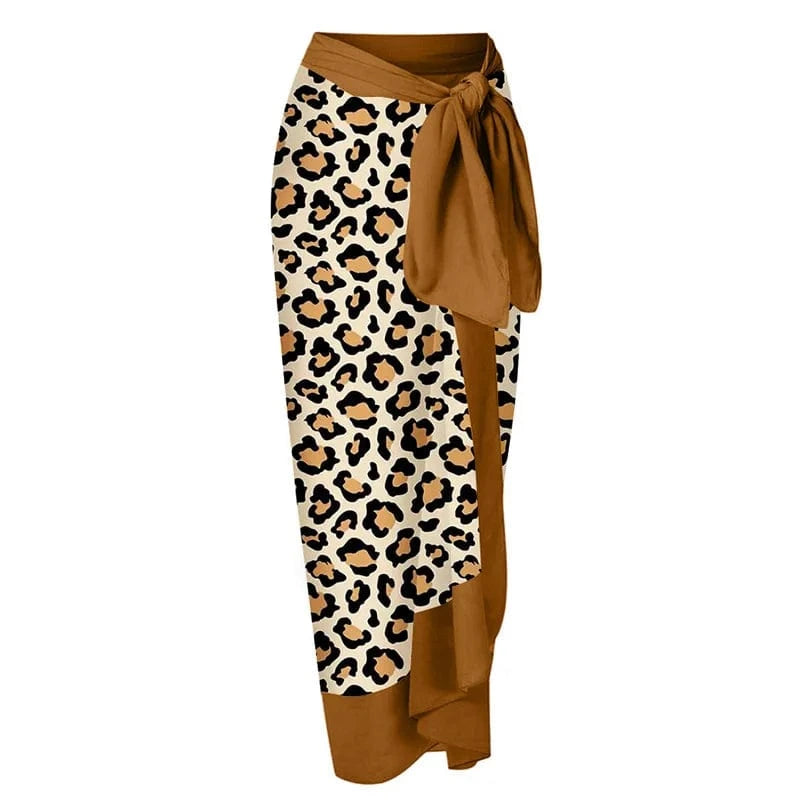 TW 2024 trajes de bano women custom swim skirt beach leopard push up vintage one piece swimsuit swimwear beachwear cover up