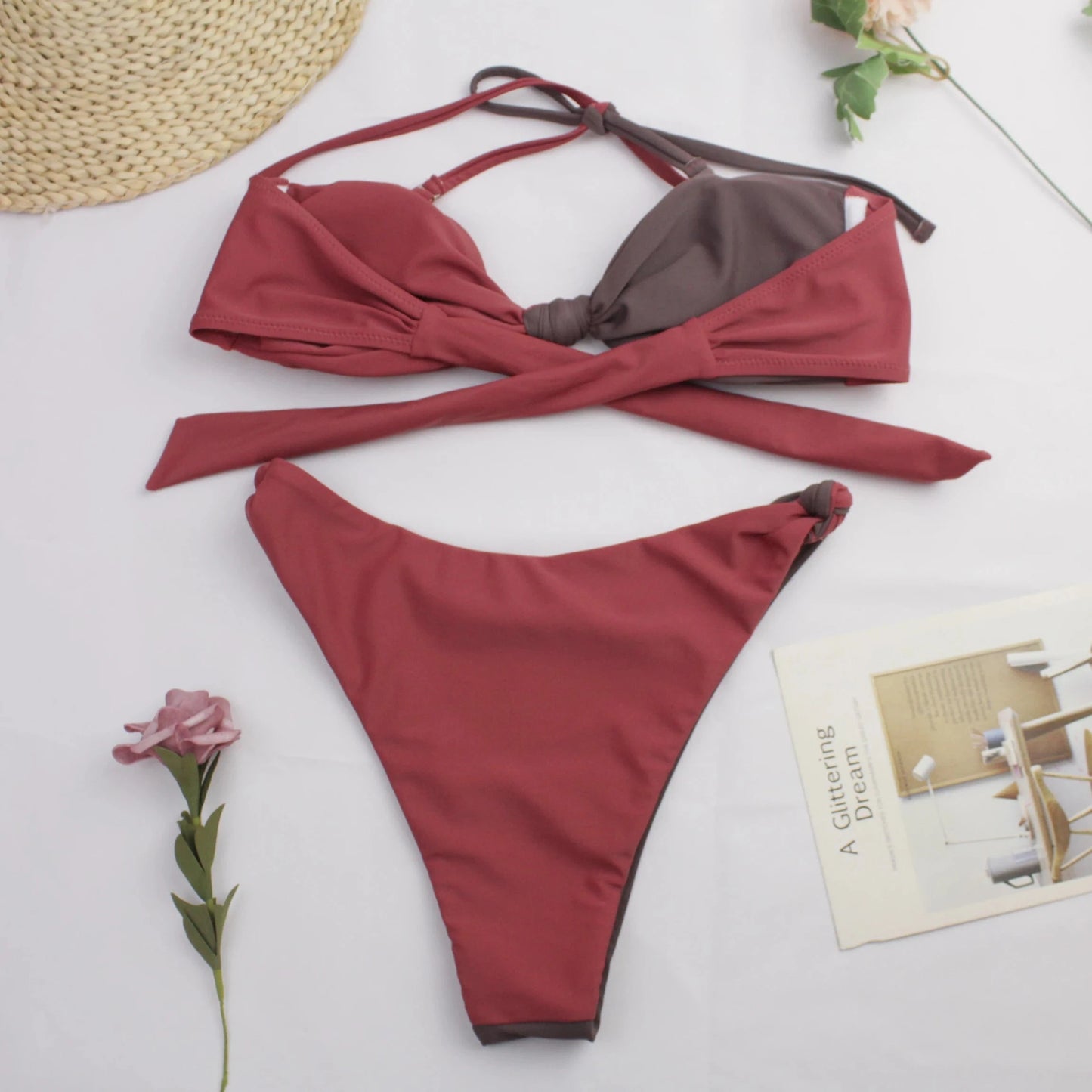 TW1105 Dropshipping Plus Size Female Swimsuit OEM Design Solid Custom Bikini Sexy Bikini Woman Swimsuit