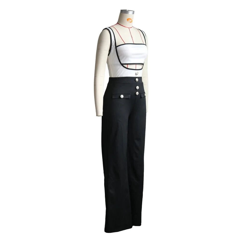Two Piece Set Women Clothing Summer 2024 Casual Sexy Crop Top and Full Length Overall Pants Suits 2 Piece Jumpsuit Sets Outfit