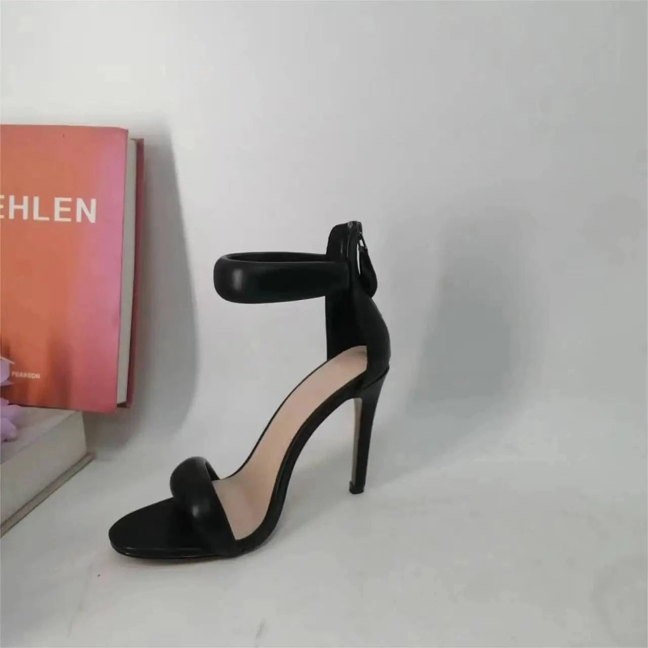 Ubililia Summer Ankle Strappy Thin Mujer Custom Design one strap High Quality Sandalias Pumps Elegant Women Heeled Sandals