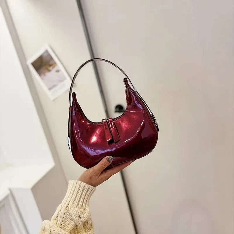 Underarm Women's Bag Bright color New Women's Portable Small Square Zipper Bag Single Shoulder Messenger Bag