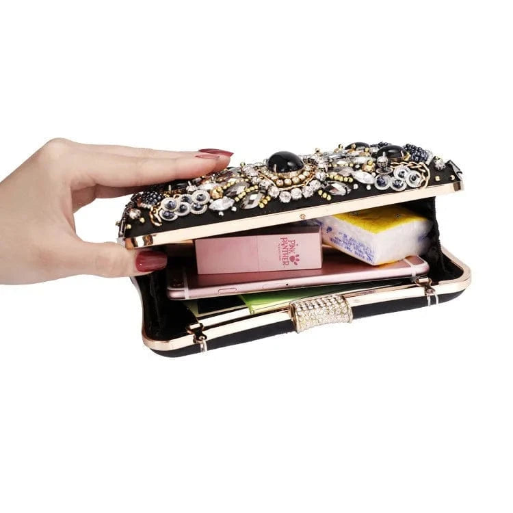 unique sequin diamond crystal clutch bag luxury wedding party rhinestone clutch evening purse