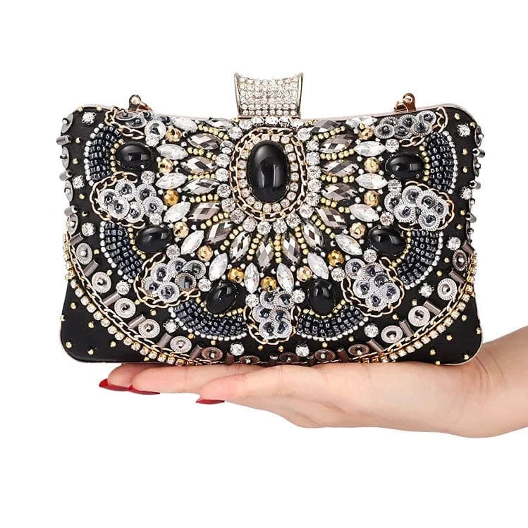 unique sequin diamond crystal clutch bag luxury wedding party rhinestone clutch evening purse