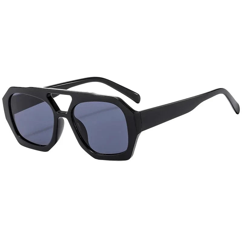UNOC New Arrivals Wholesale Fashion Plastic Sunglasses Custom Double Bridge Women Men Label Sunglasses 2024
