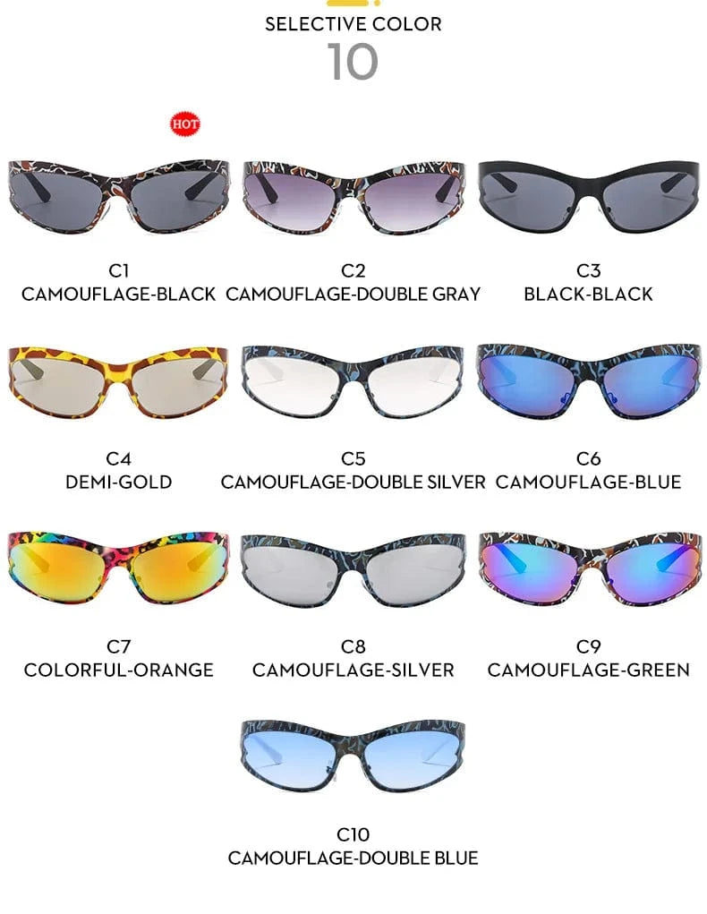 UNOC Newest Custom Shades Sunglasses Uv400 Gafas De Sol Outdoor Windproof Classic Thick Frame Square Y2k Sunglasses 2024