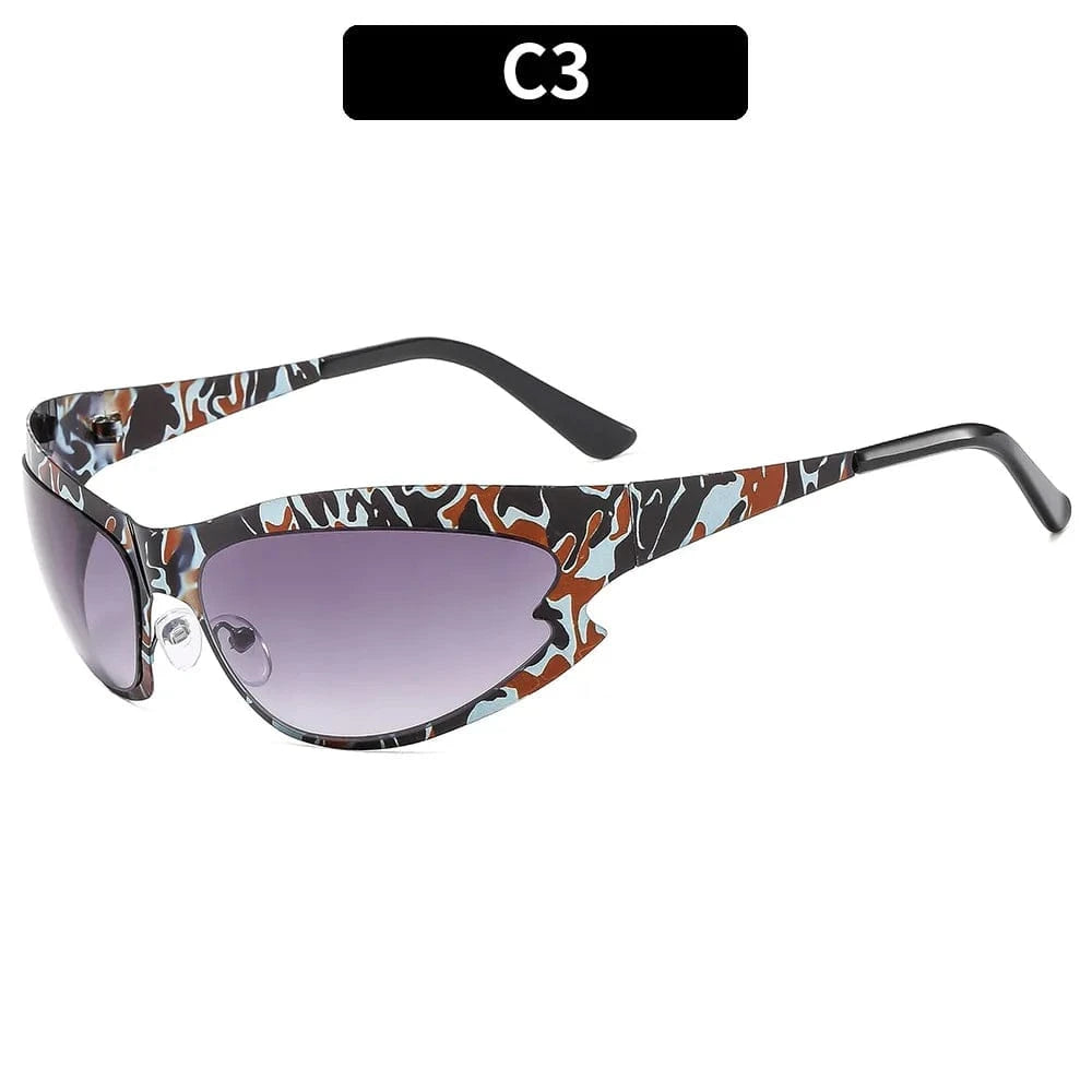 UNOC Newest Custom Shades Sunglasses Uv400 Gafas De Sol Outdoor Windproof Classic Thick Frame Square Y2k Sunglasses 2024