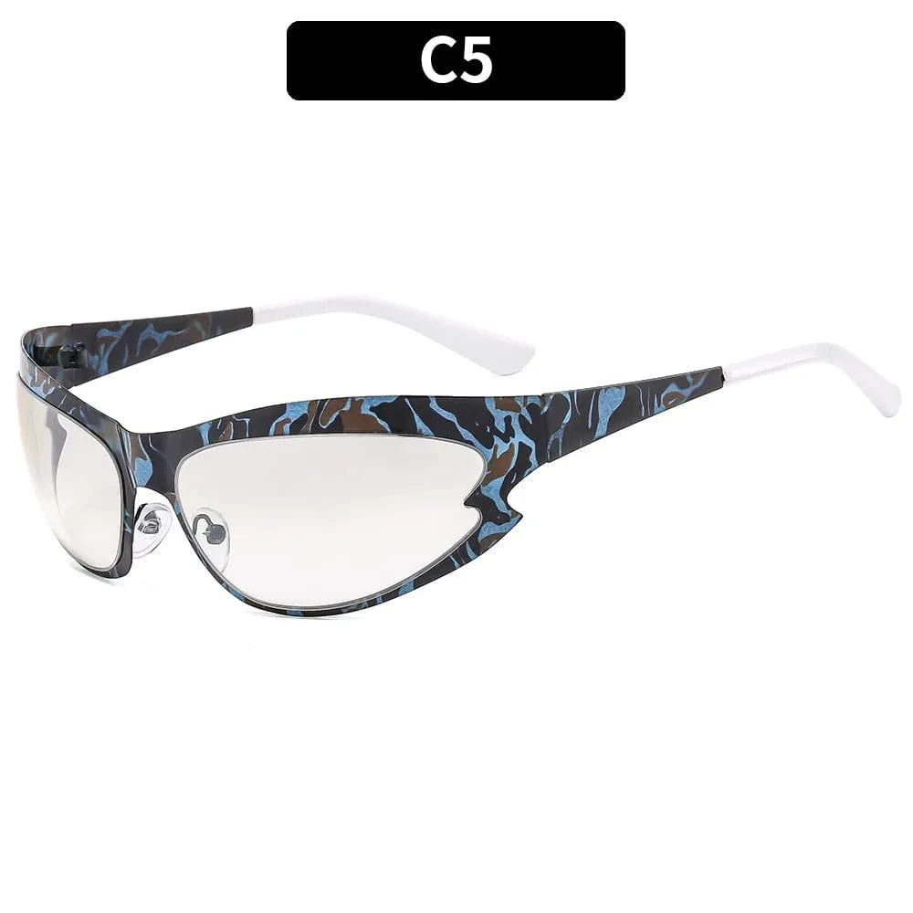 UNOC Newest Custom Shades Sunglasses Uv400 Gafas De Sol Outdoor Windproof Classic Thick Frame Square Y2k Sunglasses 2024