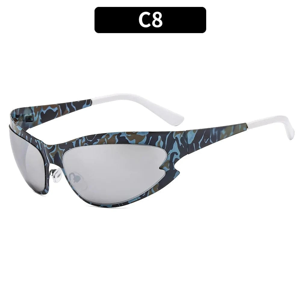 UNOC Newest Custom Shades Sunglasses Uv400 Gafas De Sol Outdoor Windproof Classic Thick Frame Square Y2k Sunglasses 2024