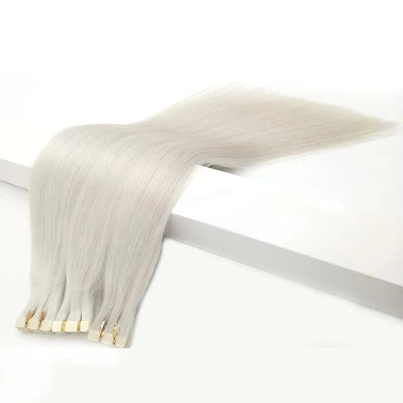 USA European Best Wholesale Price 100% Human Hair Blue White invisible Tape in Double Drawn Remy Tape Hair Extension