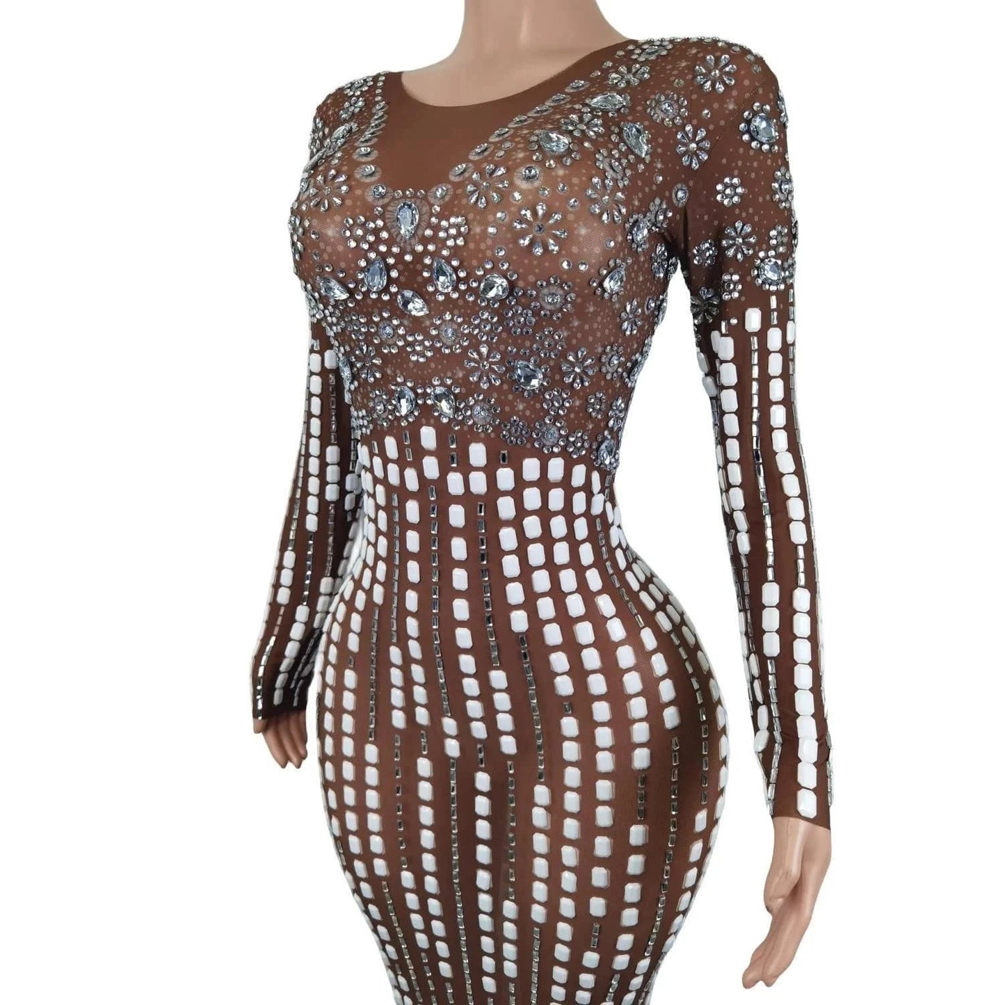 Vestido Prom Gown Beading Diamond Banquet Cocktail Long Dress Ladies Club Outfits Women Dinner Sheath Dress Sexy Party Dress