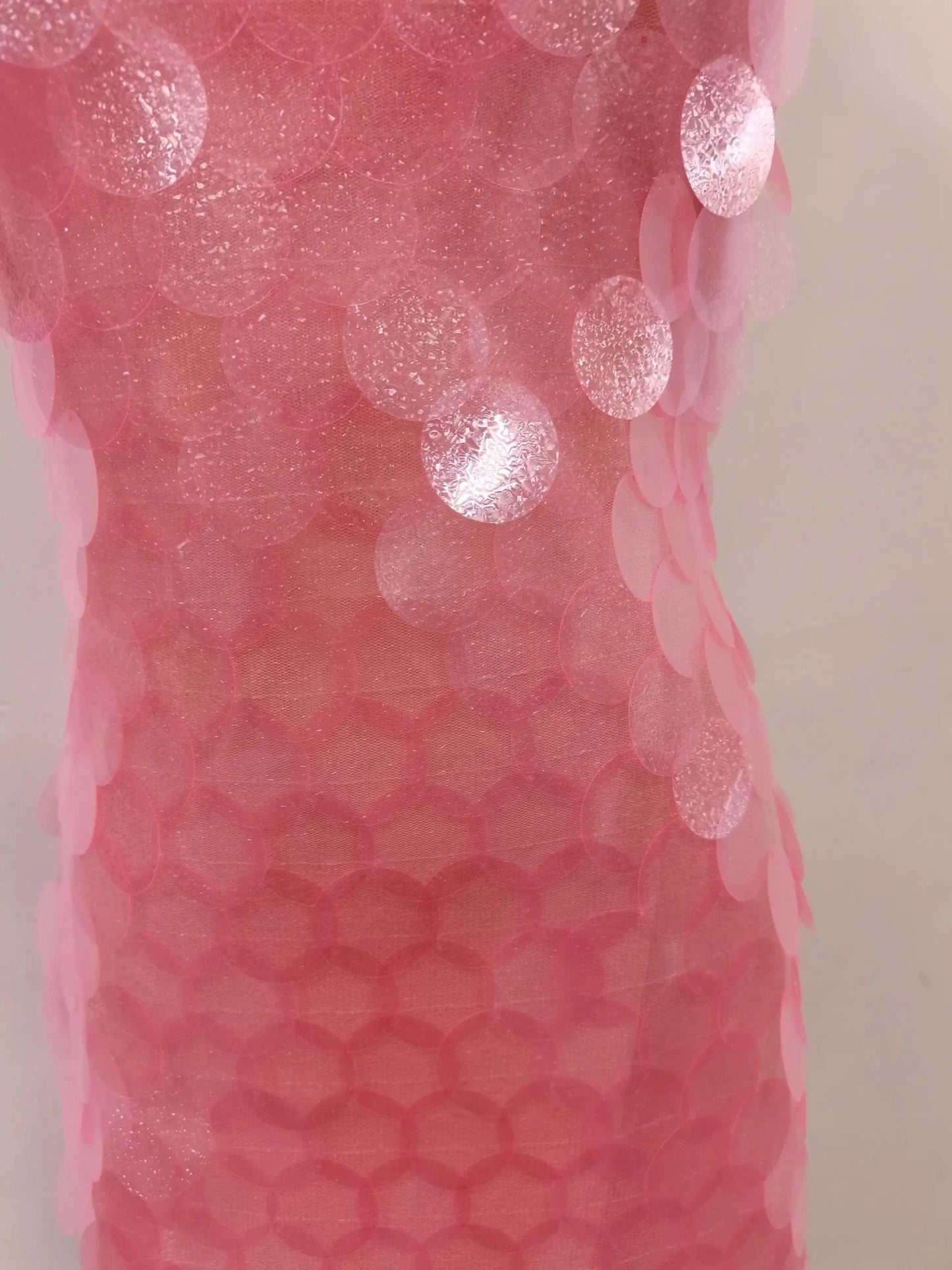 VGH Sexy Patchwork Sequined Camisole Dress for Women O Neck Sleeveless Spliced Crisscross Bandage Backless Mini Dresses Female