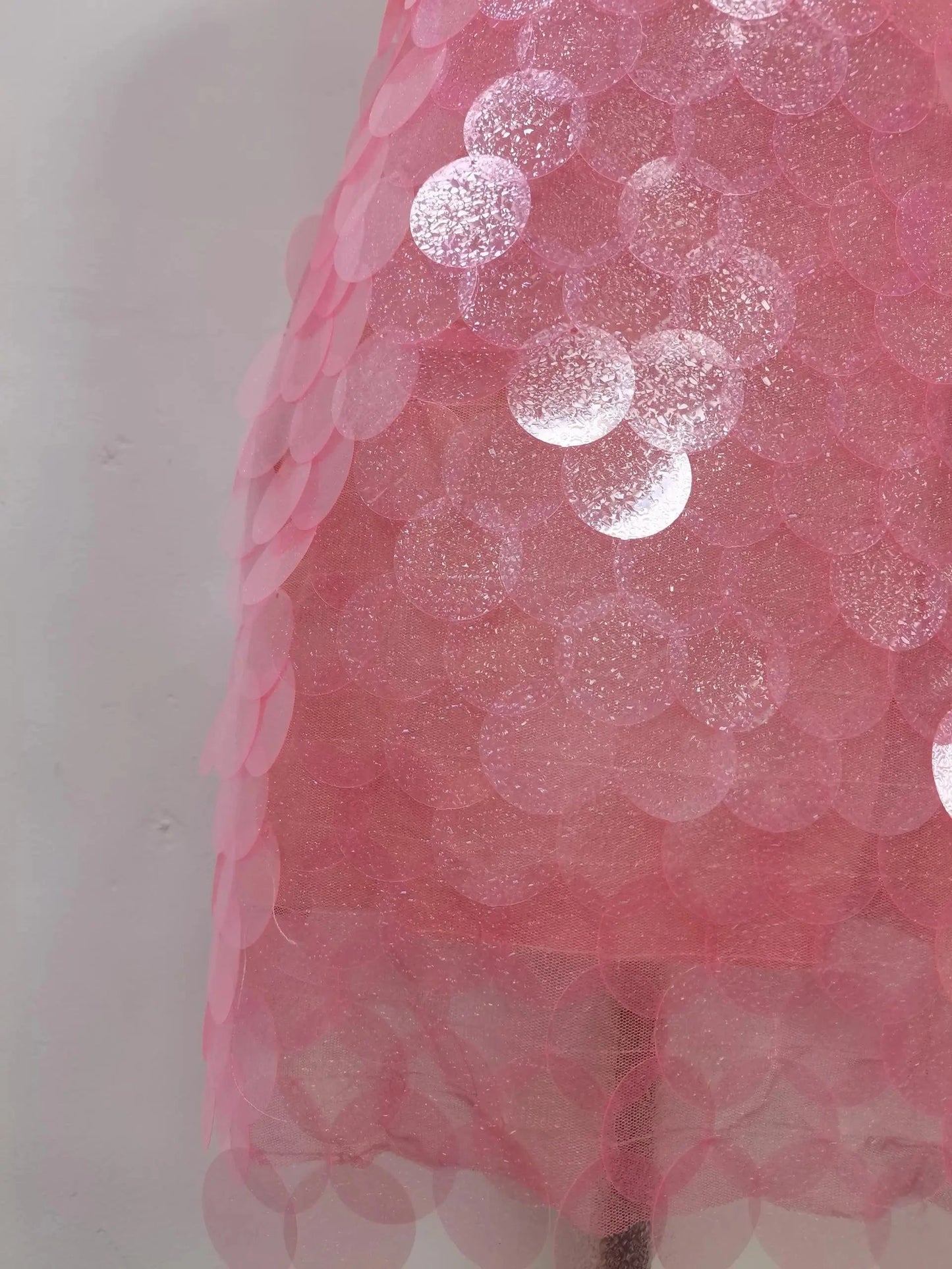 VGH Sexy Patchwork Sequined Camisole Dress for Women O Neck Sleeveless Spliced Crisscross Bandage Backless Mini Dresses Female