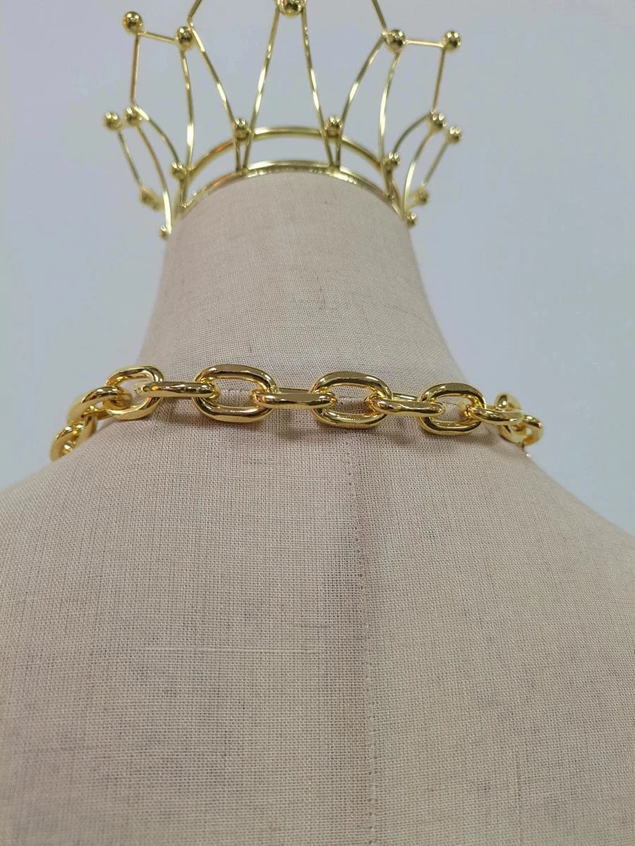 VGH Solid Color Spliced Metal Chain Basics Vest for Women V Neck Sleeveless American Streerwear Tank Tops Female Fashion Style
