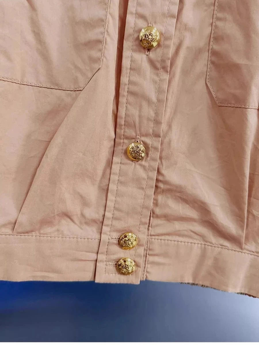 VGH Solid Embroidery Design Two Piece Sets for Women Lapel Sleeveless Top High Wasit Spliced Hollow Out A Line Skirt Suit Female