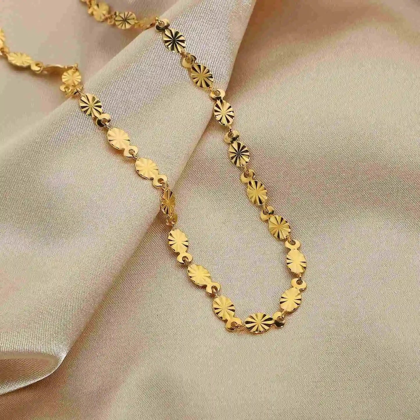 vintage / 18inches / N2531 N2531 Vintage Oval Chain Necklace Daily Jewelry 18K Gold Plated Stainless Steel Oval Chain Choker Necklace for Girl