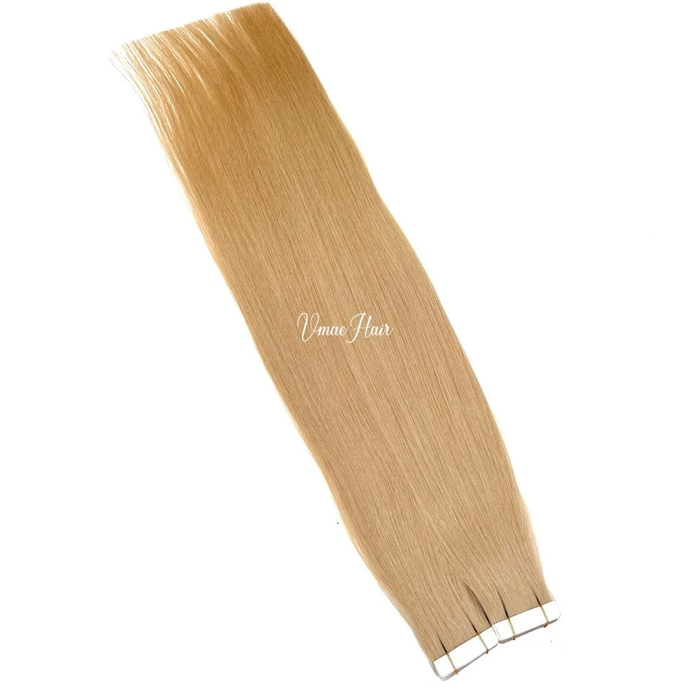 Vmae 100% Human Hair Extensions Russian Raw Straight Remy Ombre 613 Blonde Tape In Highlight Color with 100% Human Material