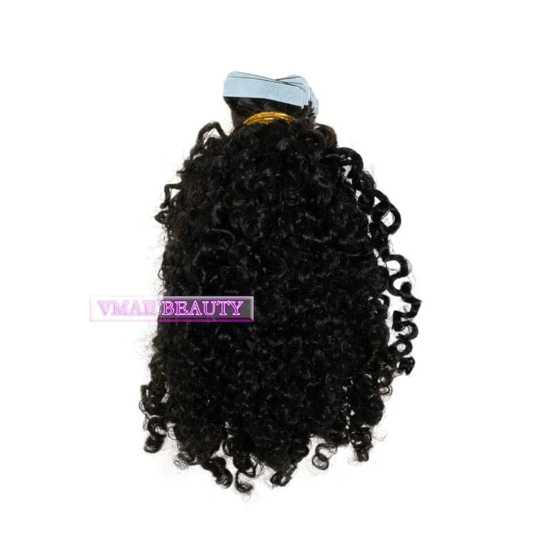 Vmae 100g Remy Raw 3A 4A 4B 4C Cambodian Deep Afro Kinky Curly Tape In Hair Extensions Human Hair