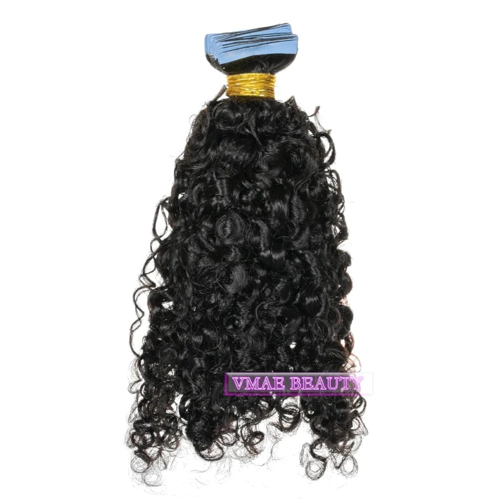 Vmae 100g Remy Raw 3A 4A 4B 4C Cambodian Deep Afro Kinky Curly Tape In Hair Extensions Human Hair